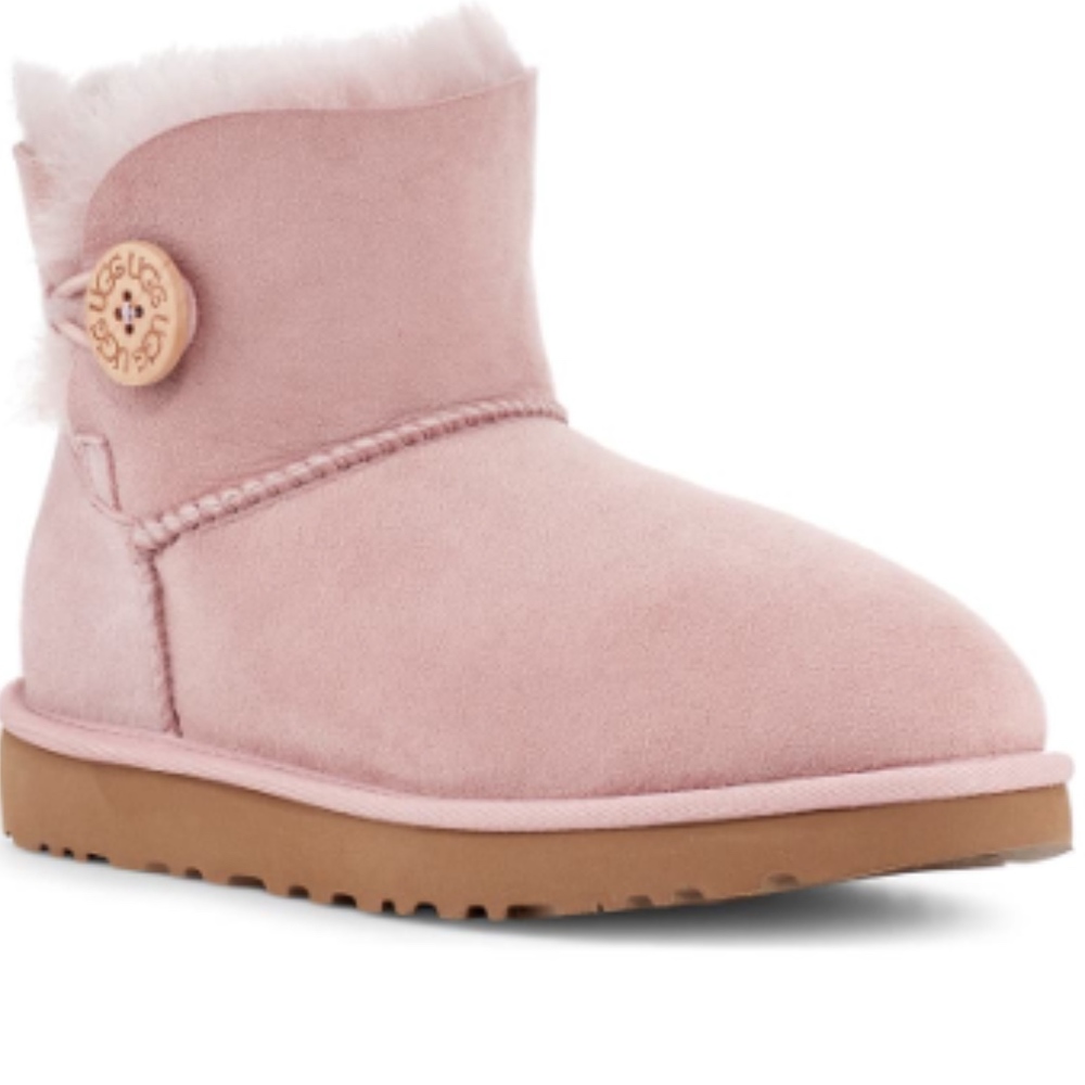NWT UGG Mini Bailey Button II - Pink Crystal